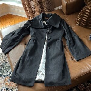 Vittadini Wool/ Cashmere Coat Black Size XS